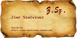 Zier Szalviusz névjegykártya